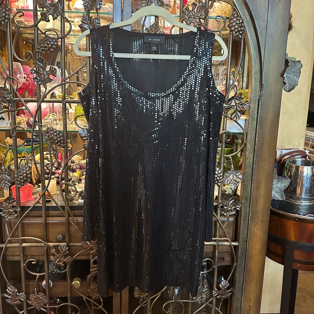 St. John Black Party Dress